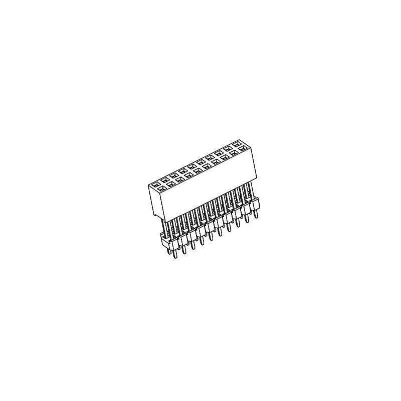 排母PH2.54*H8.5mm双排Y型加塑180度系列